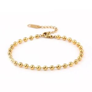 18K Gold Bead Ball Gold Bracelet